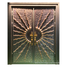 Luxembourg Bullet Proof  Cast Aluminum Anti-Explosion Stamp Embossed Galvanized Hings Exterior Entrance Security Steel Door